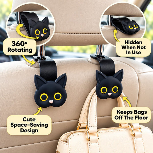 Cat Hooks™ – Universal Car Headrest Hooks